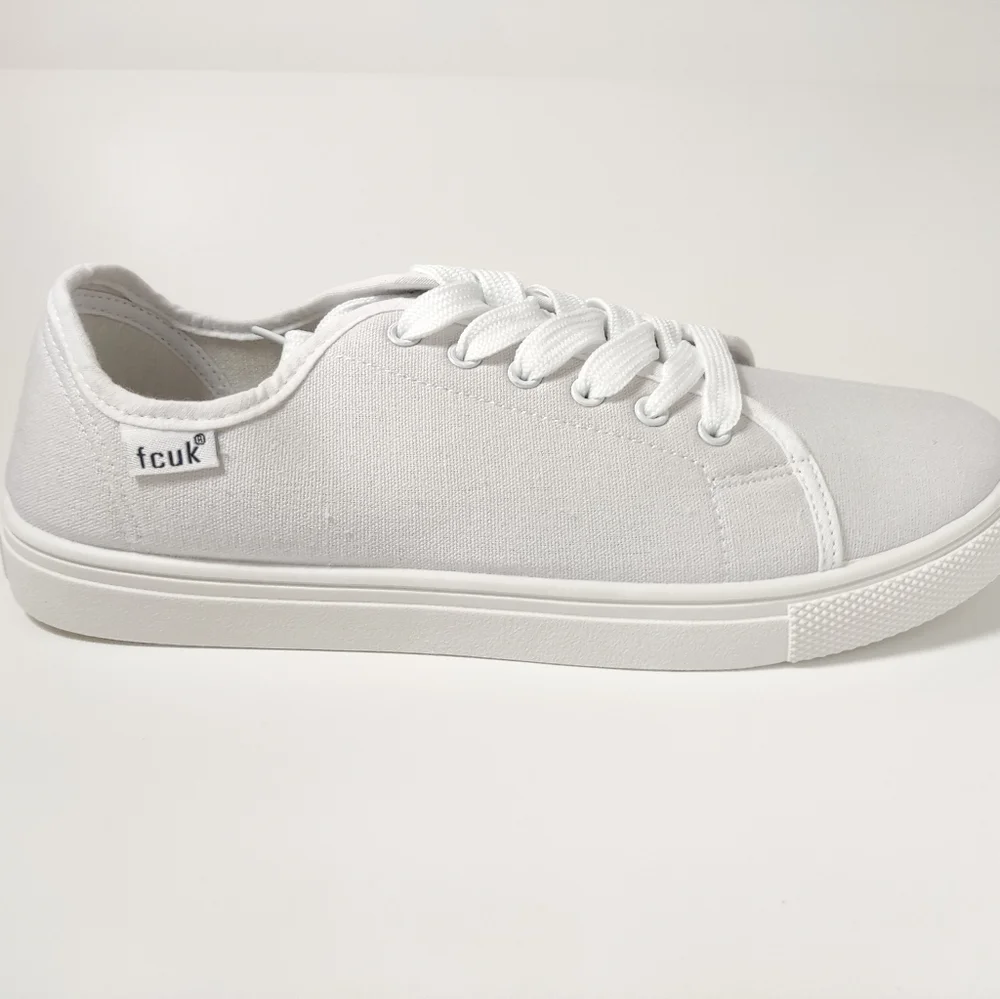 French Connection Canvas Sneakers on White - Picture 3 of 6